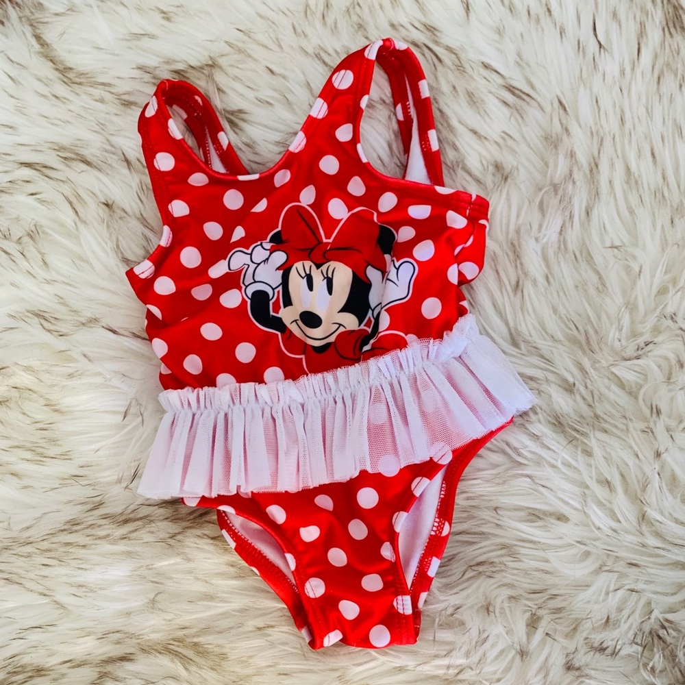 Minnie Mouse Swimsuit 3-6m NWOT